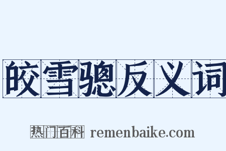 皎雪骢反义词是什么意思的图片